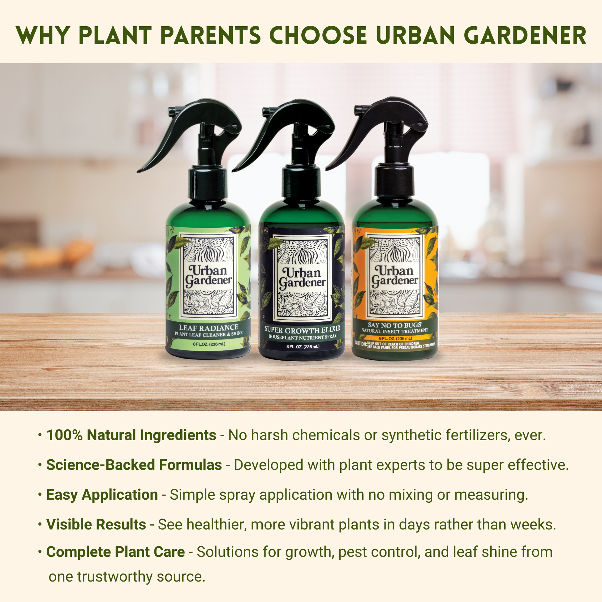 household cleaning products on the growth of house plants Complete Houseplant Care System
