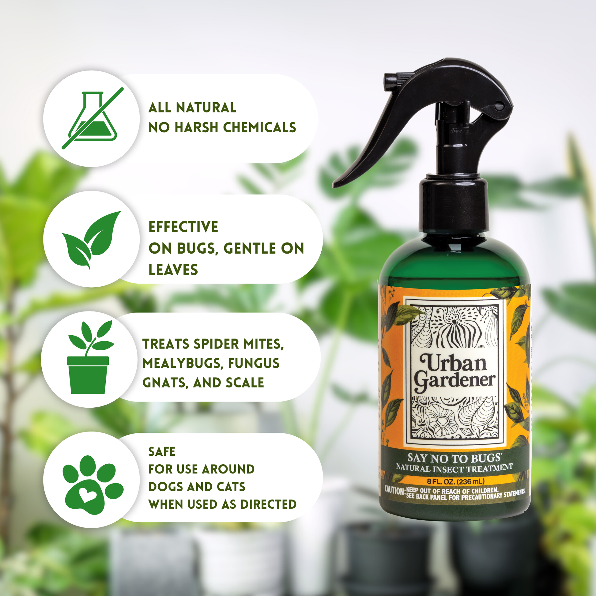 indoor plant bug spray pet safe Wholesale Partner: Urban Gardener - Say No To Bugs - Natural Insect Treatment